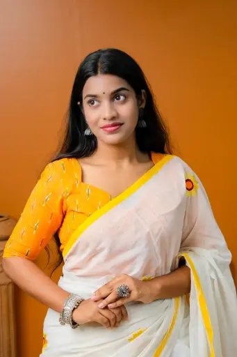 Mustard Yellow Ikkat Cotton Blouse