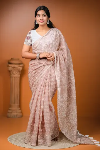 [0106] Dusty Rose Sequin Natural Dye Sharee