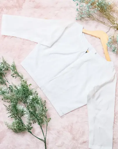 White Raw Silk Blouse