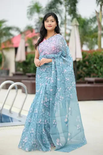 [0101] Himanee- Digital Printed Muslin Sharee